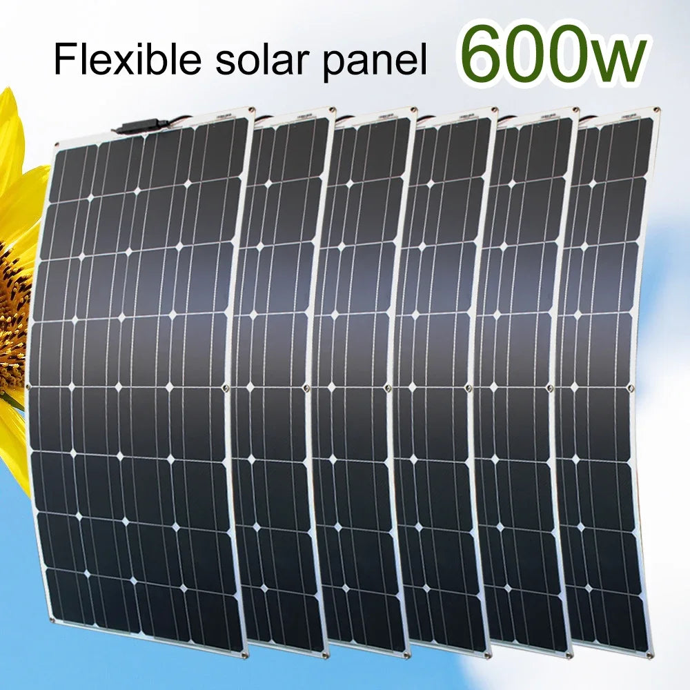 Asunerge Flexible Monocrystalline Solar Panel Compact Design For Outdoor Use