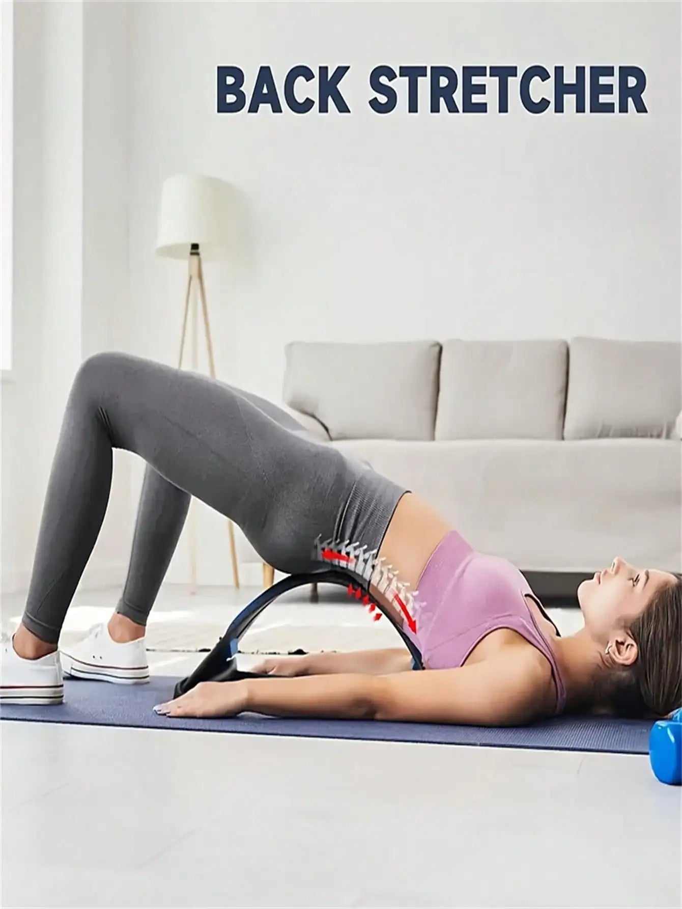 Adjustable Cervical And Waist Back Stretcher Yoga Pilates Support Aid