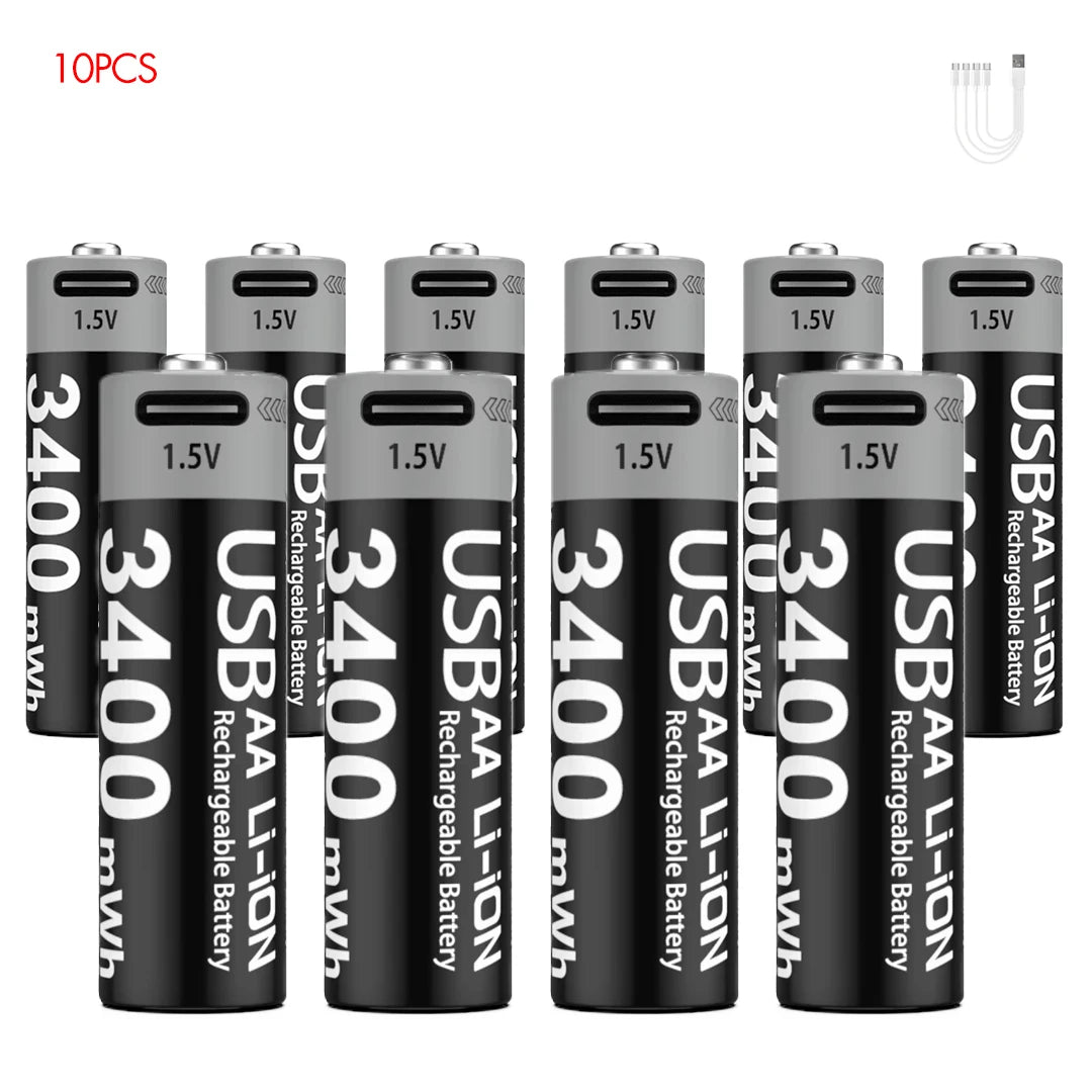 Kuugro Usbc Fast Charging Rechargeable Batteries Kit