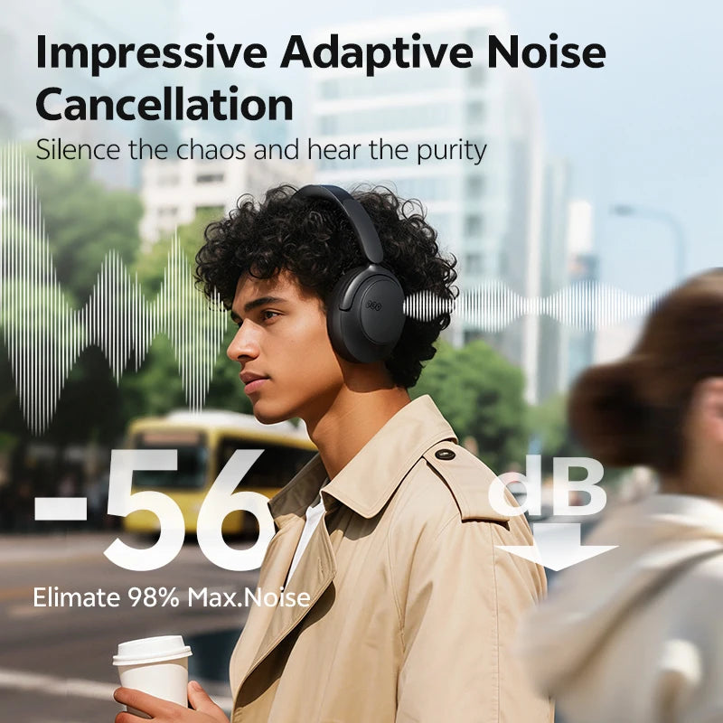 QCY H3S Over Ear Wireless Headphones With Adaptive Noise Cancellation