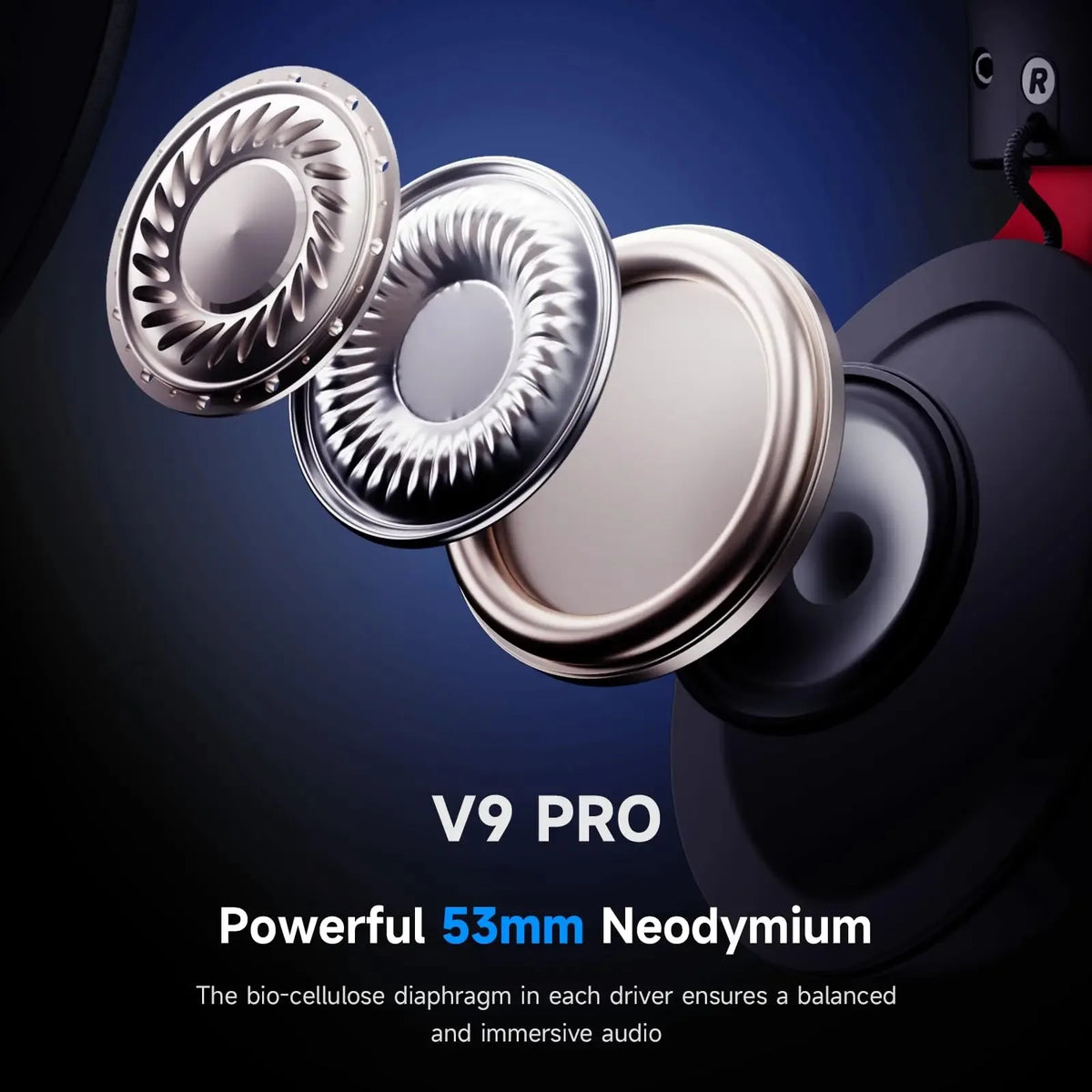 MCHOSE V9 Pro Wireless Gaming Headset With 7.1 Surround Sound