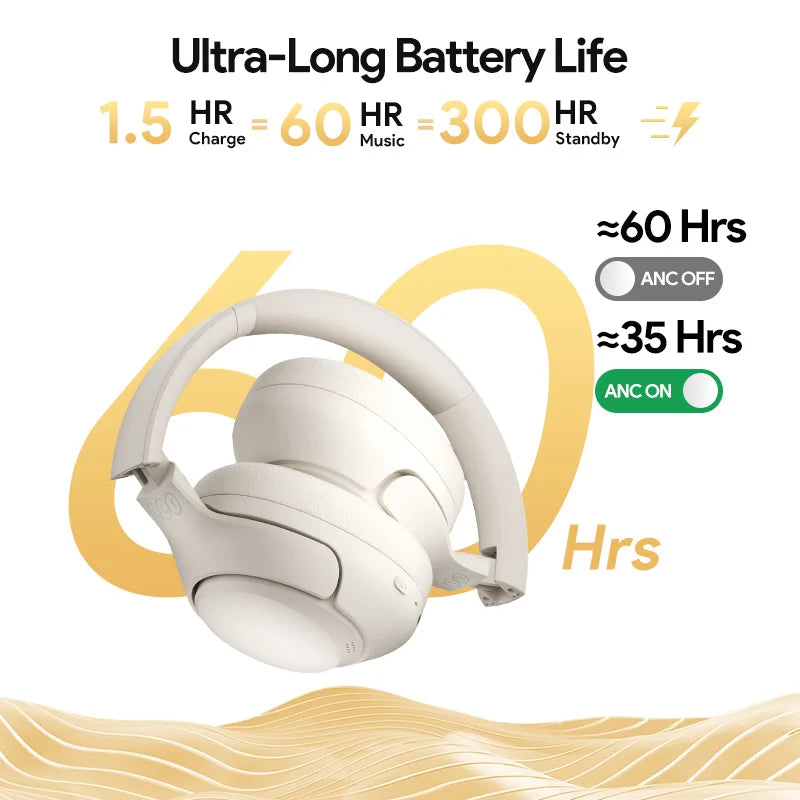 QCY H3 Wireless Headphones With Hybrid ANC and Bluetooth 5.4