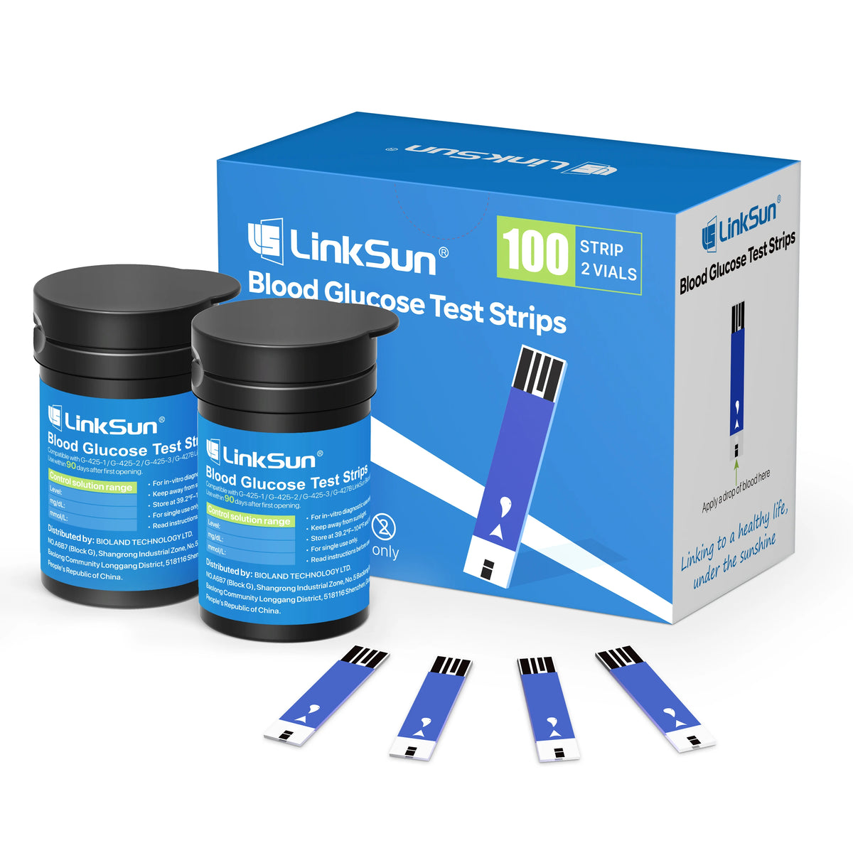 Linksun Blood Glucose Meter 500 Memory Glucometer For Diabetes Monitoring
