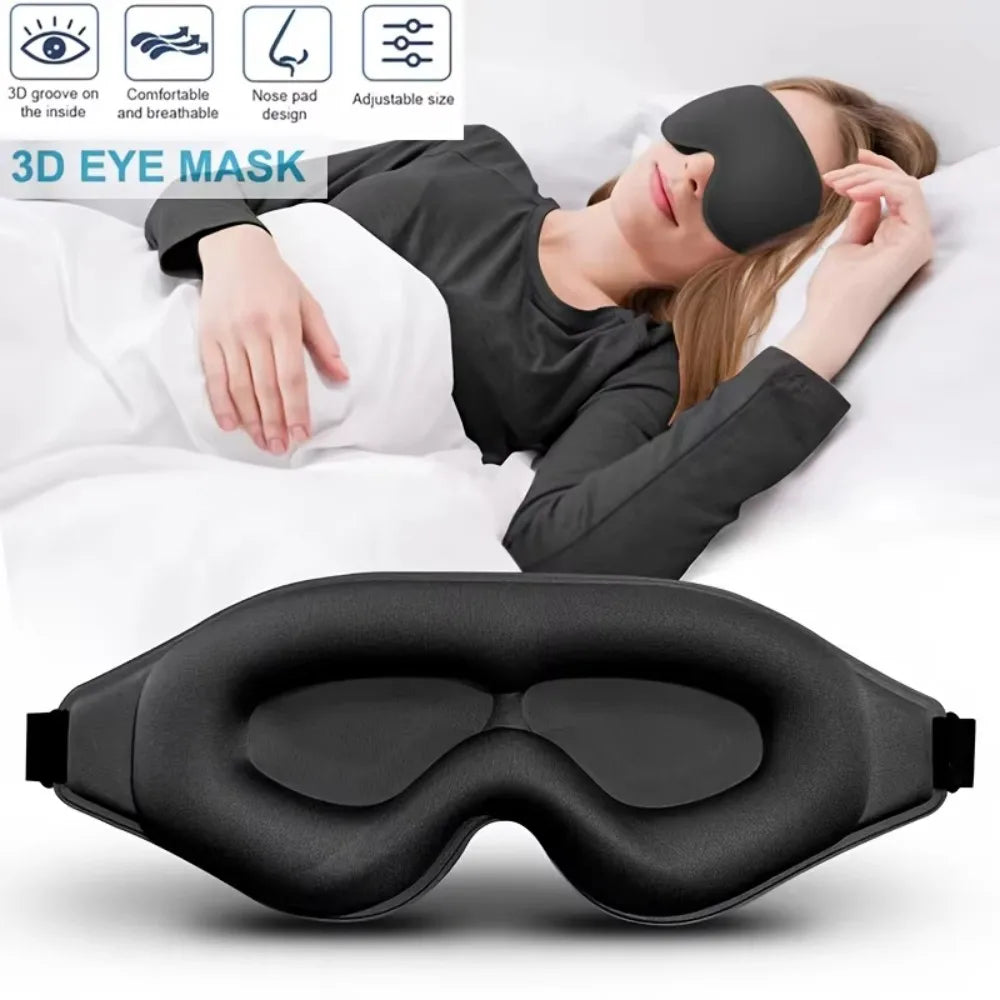 3D Memory Foam Sleep Mask With Breathable Adjustable Straps