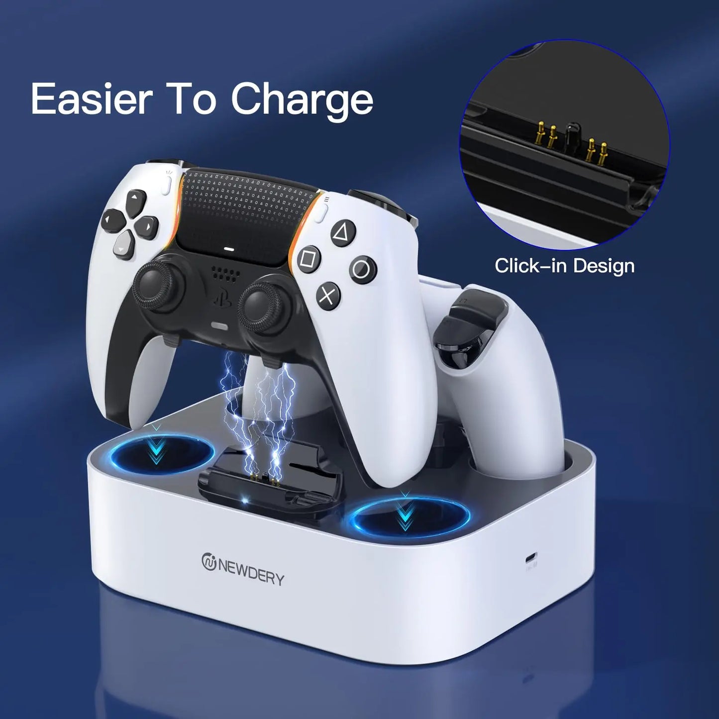 Newdery PS5 Controller Fast Charging Dock Stand For DualSense Edge