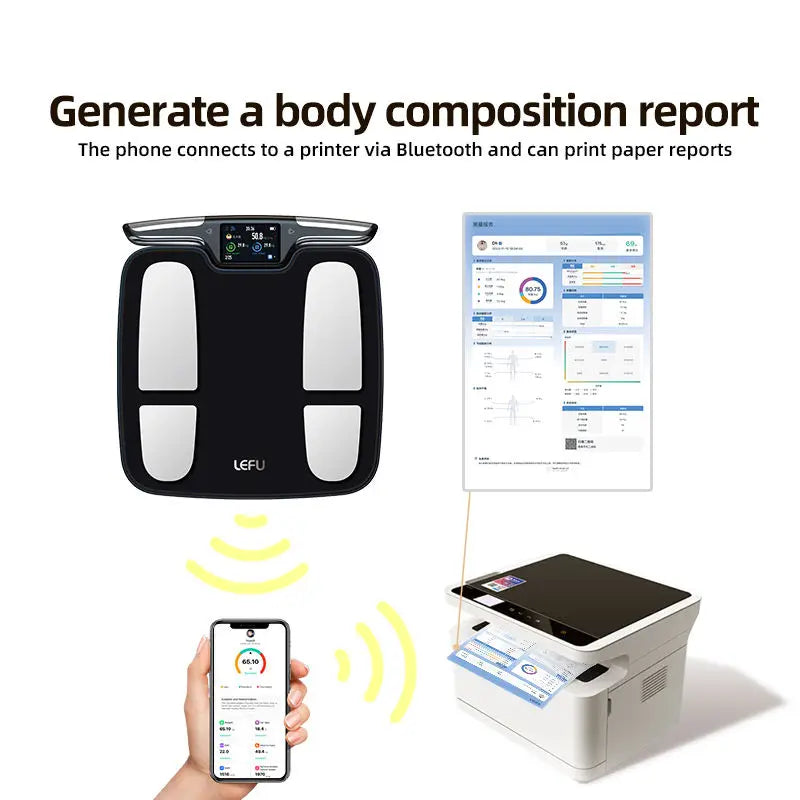Digital Smart Scale With Eight Electrodes For Body Composition Tracking