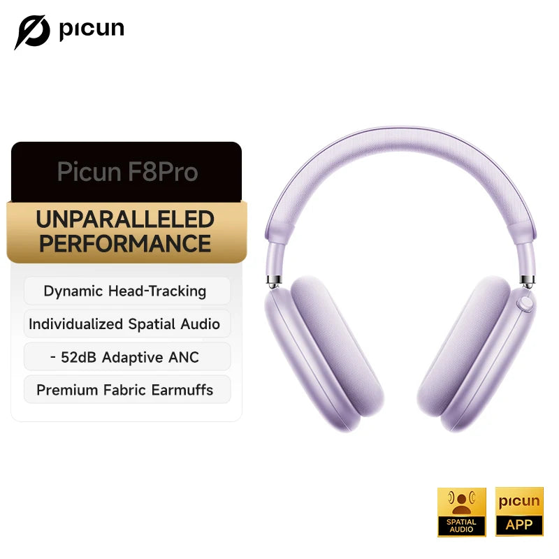 Picun F8 Pro ANC Wireless Headphones Featuring Immersive Audio
