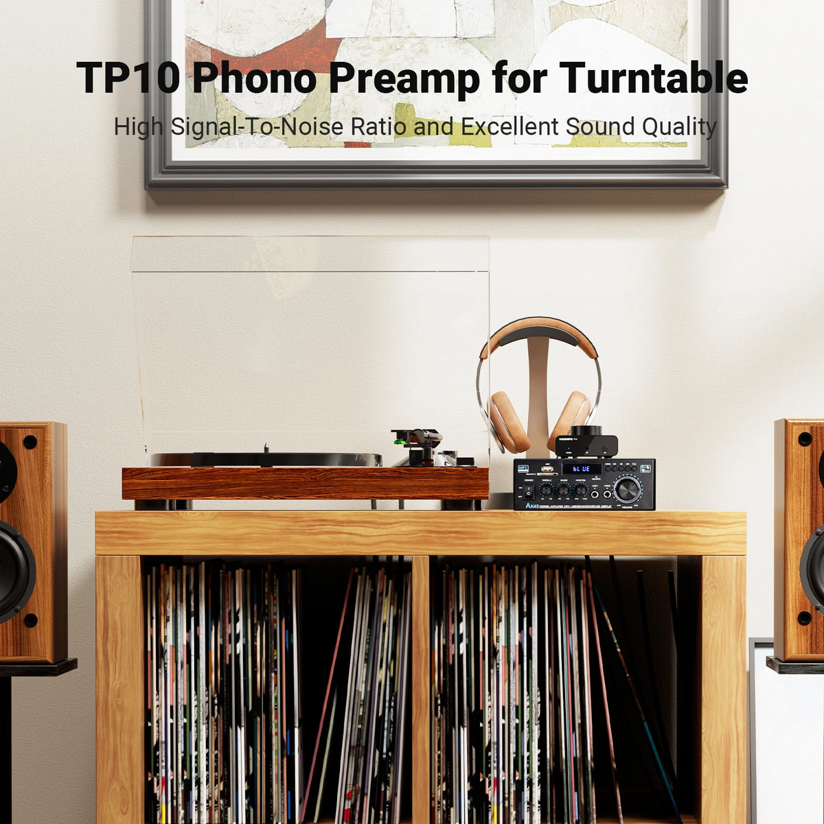 Neohipo Tp10 Turntable Preamp With Aluminum Case RCA Output