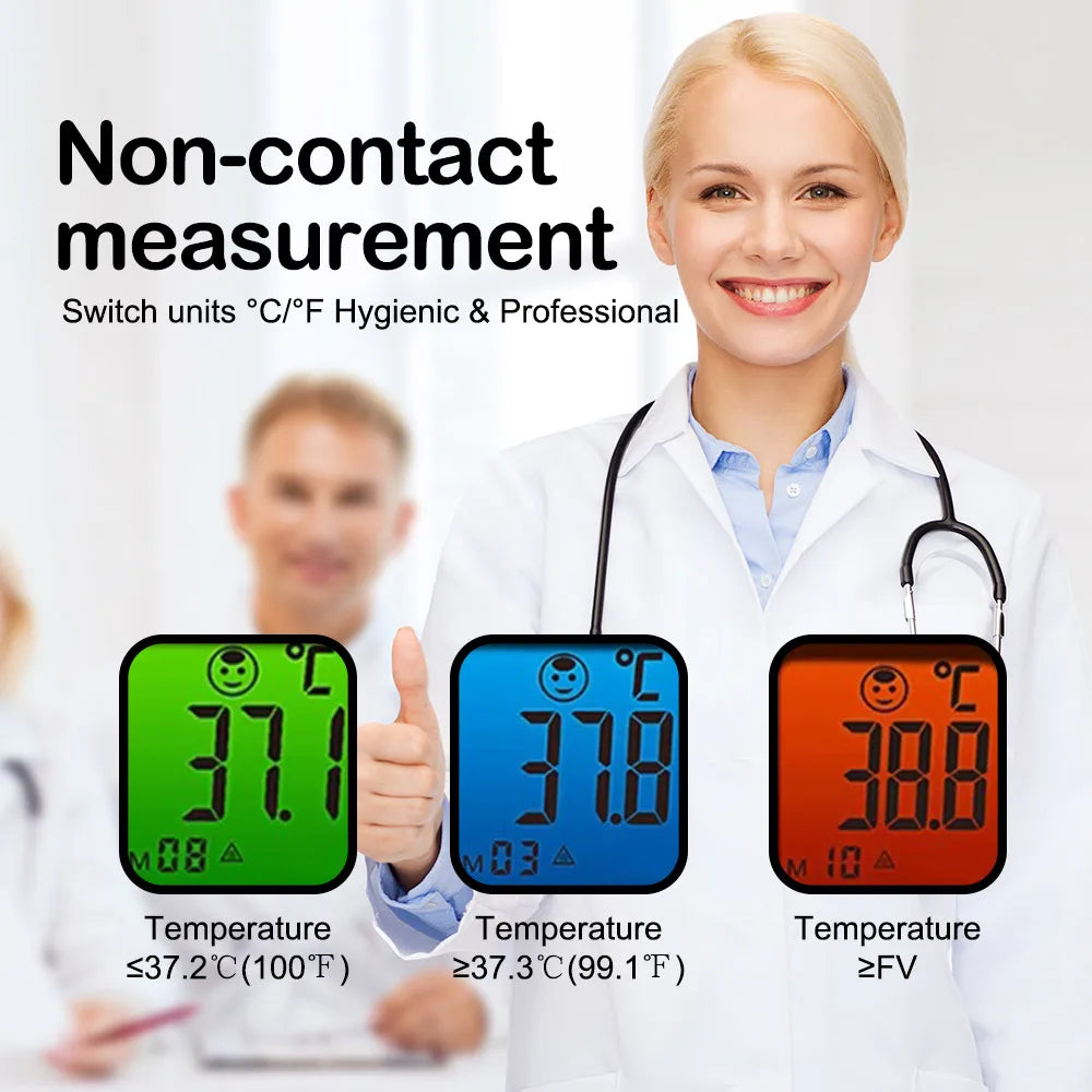 Genial Non Contact Infrared Forehead Digital Thermometer For Family