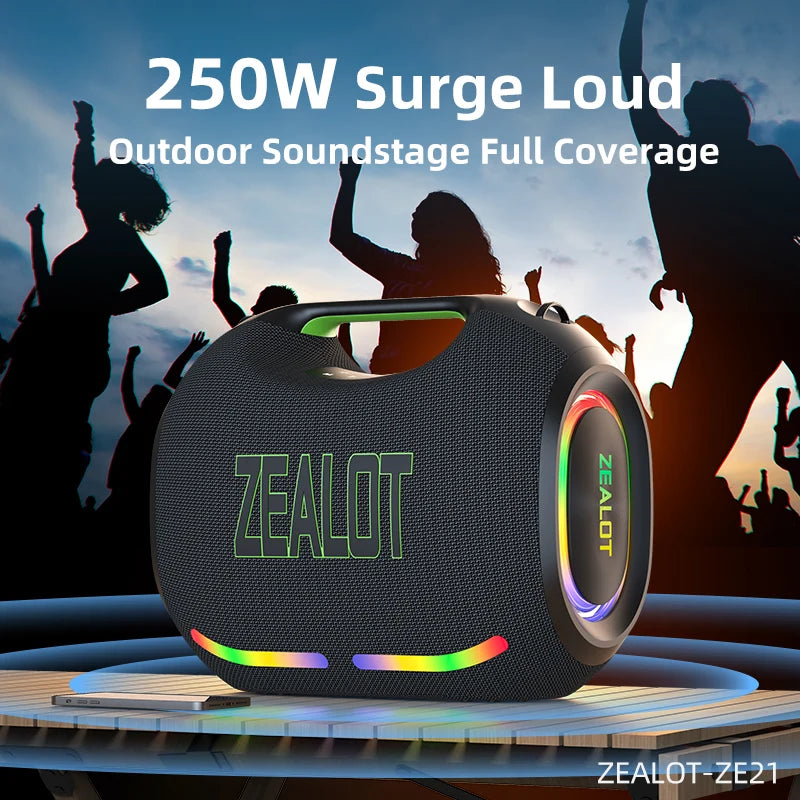Zealot Ze21 250W Wireless Bluetooth Speaker Portable Waterproof Hifi Sound