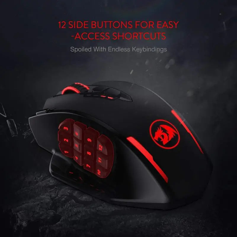 Redragon Wireless Gaming Mouse With Programmable Buttons And Backlighting