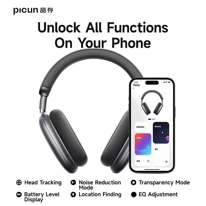Picun F8 Pro Wireless Headphones With Active Noise Cancellation