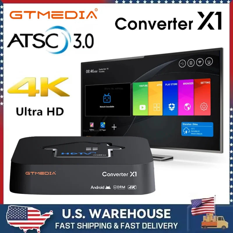 GTMEDIA ATSC 3.0 4K HDR Digital Converter Box With WiFi
