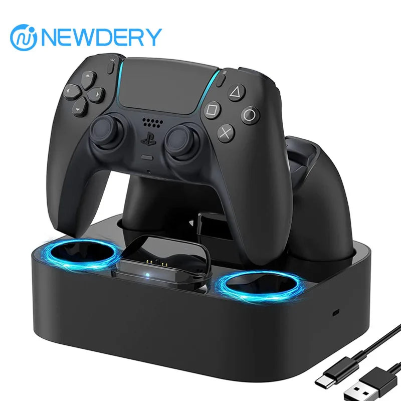 Newdery PS5 Controller Fast Charging Dock Stand For DualSense Edge