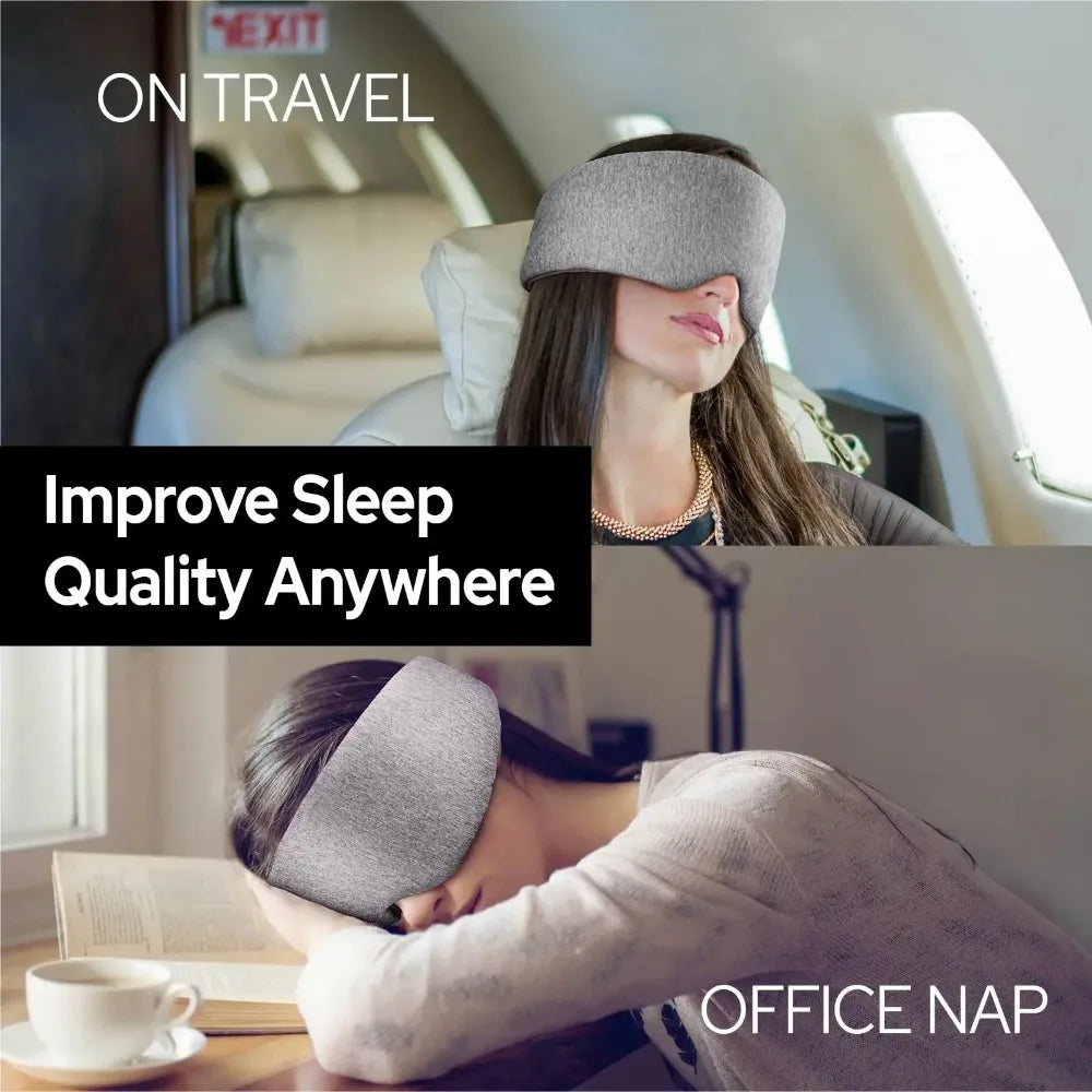 Adjustable Sleep Eye Mask for Comfortable Light Blocking During Travel