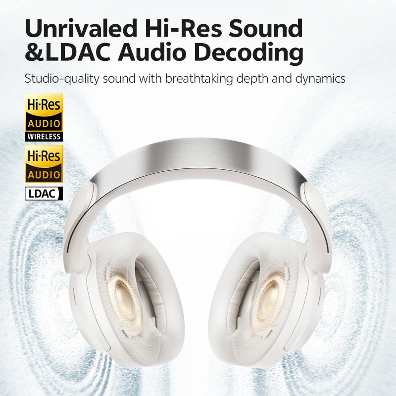 QCY H3S Over Ear Wireless Headphones With Adaptive Noise Cancellation