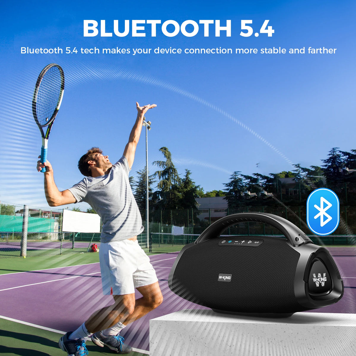 W King 200W Portable Bluetooth Speaker IPX7 Waterproof Outdoor Bass