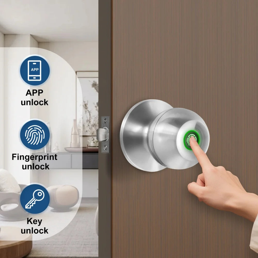 YFK Smart Fingerprint Door Lock With Bluetooth App Control