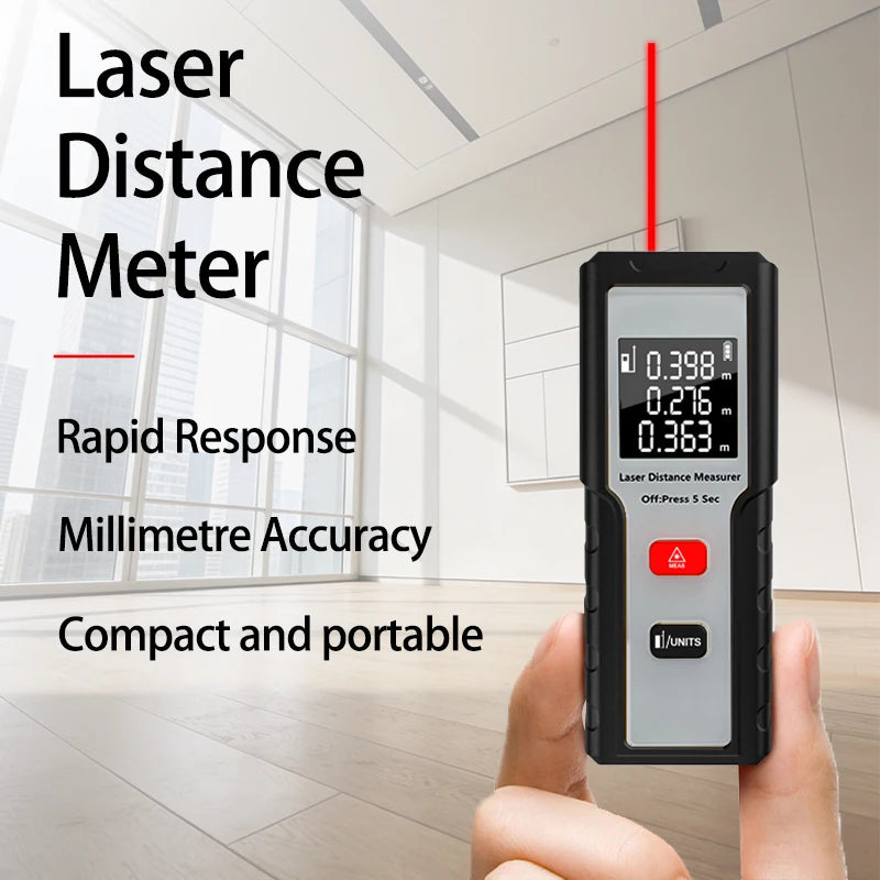 Mini Precision Laser Distance Meter With Backlit Display