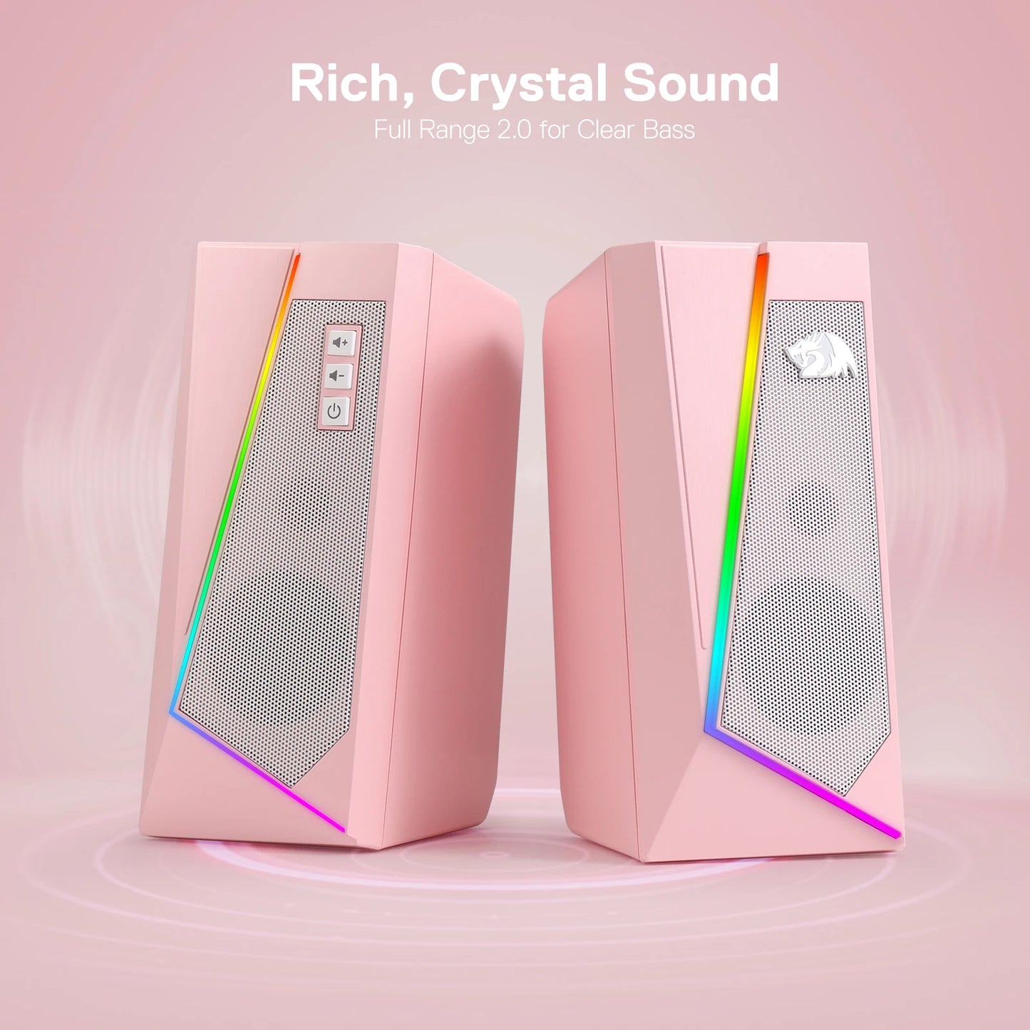 Redragon Gs520 Rgb Usb Audio Desktop Stereo Speakers