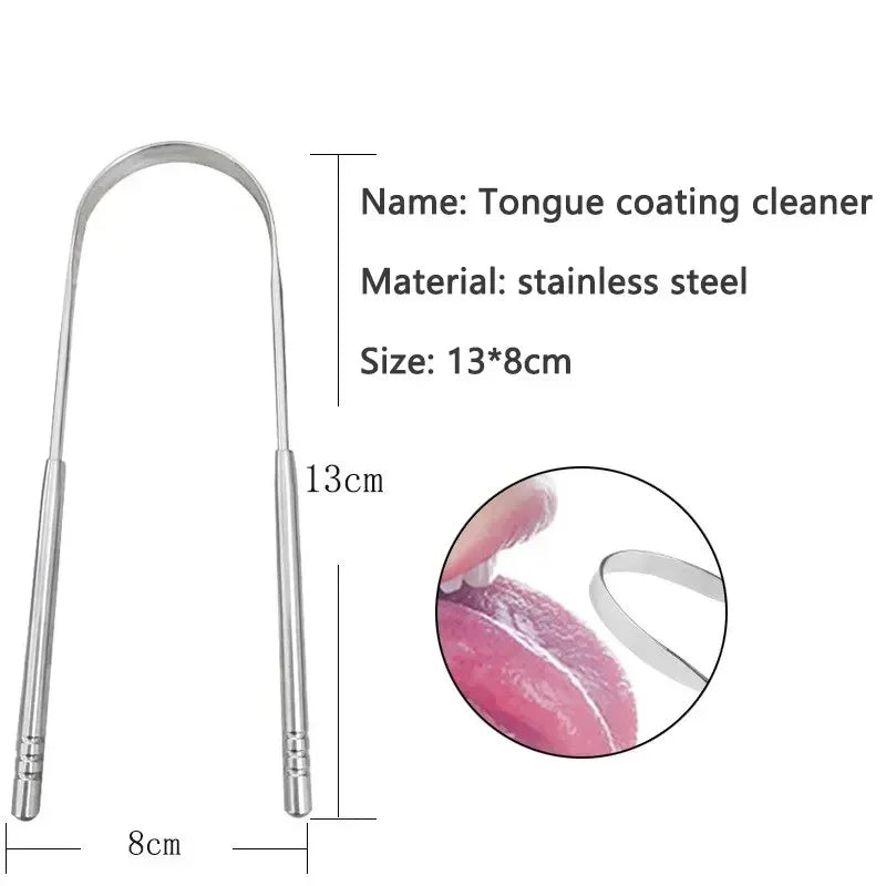 Stainless Steel Tongue Scraper for Fresh Breath and Oral Hygiene