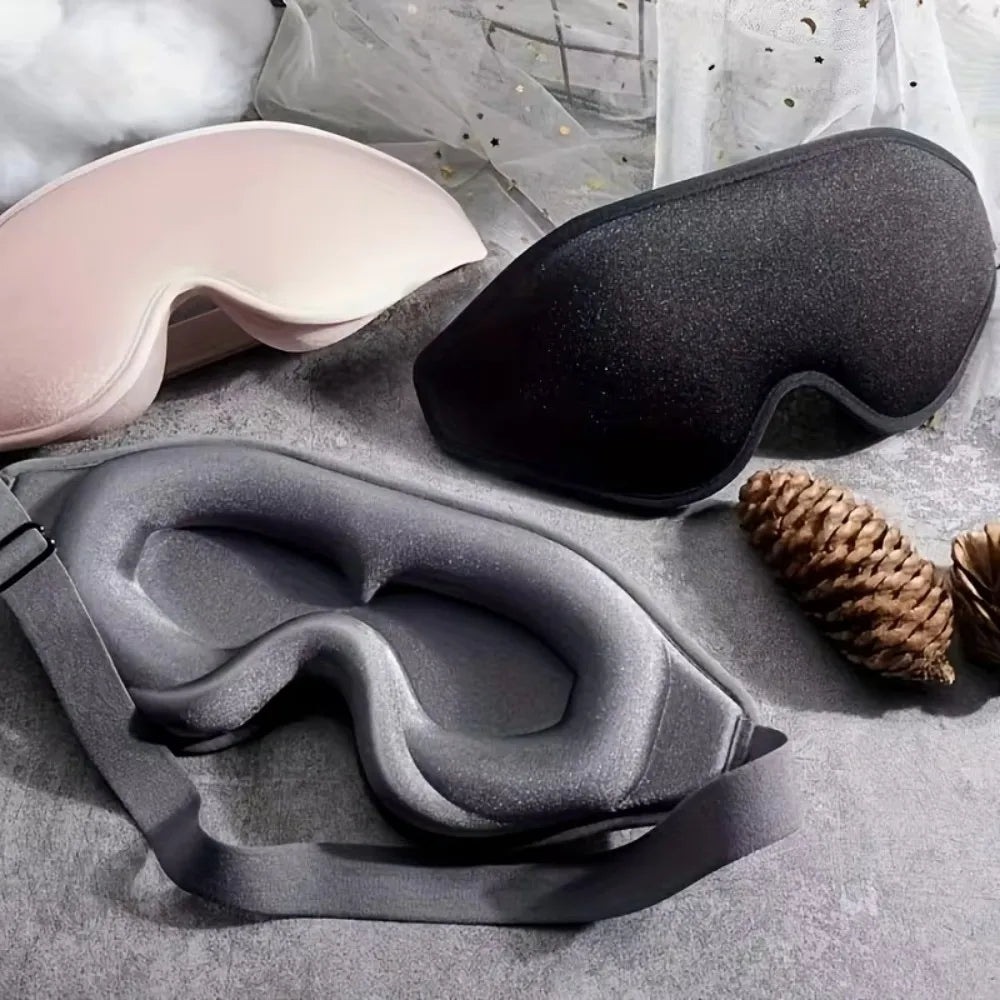 3D Memory Foam Sleep Mask With Breathable Adjustable Straps