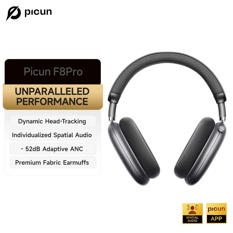 Picun F8 Pro ANC Wireless Headphones Featuring Immersive Audio