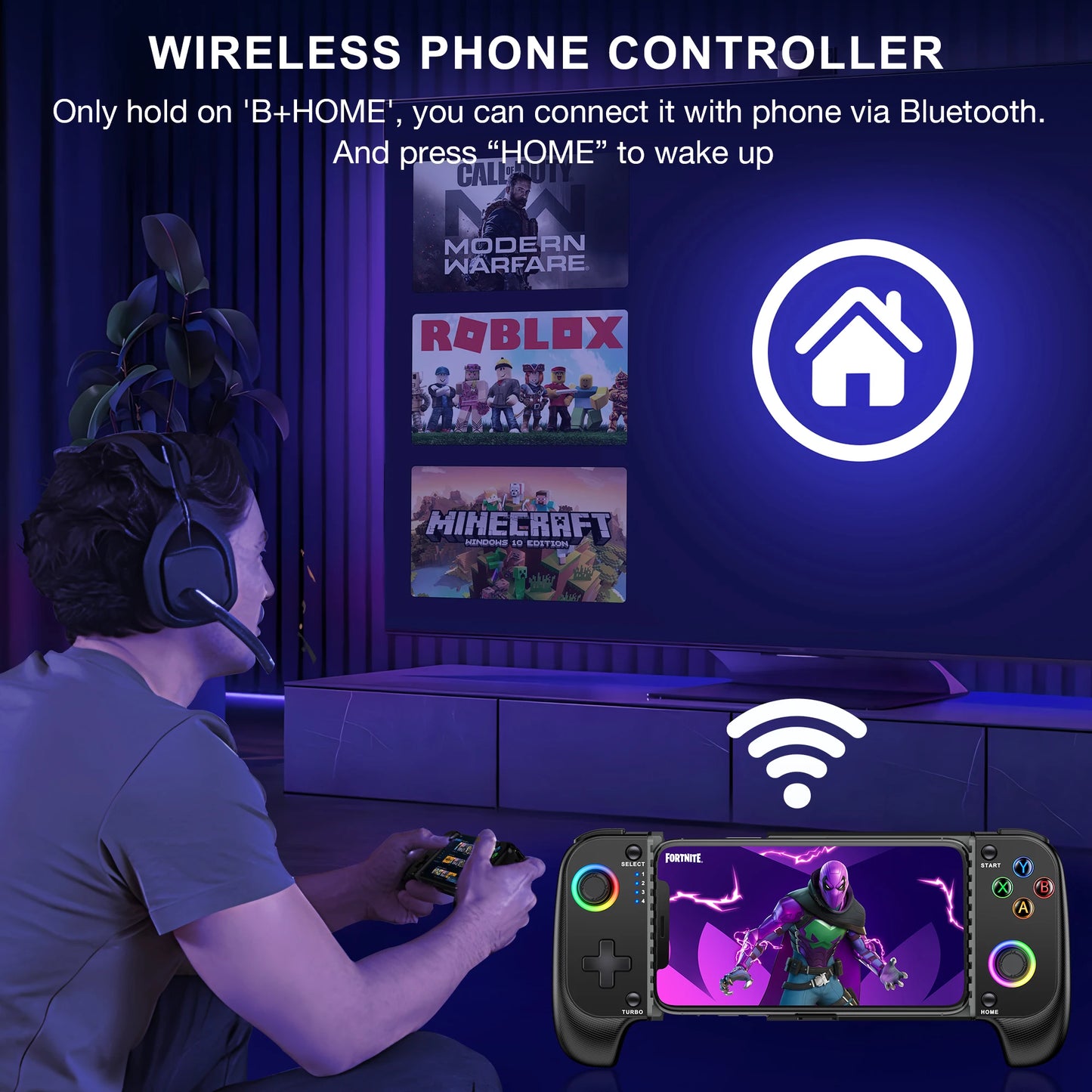 Beboncool MC100 Wireless Bluetooth Telescopic Mobile Gamepad Controller