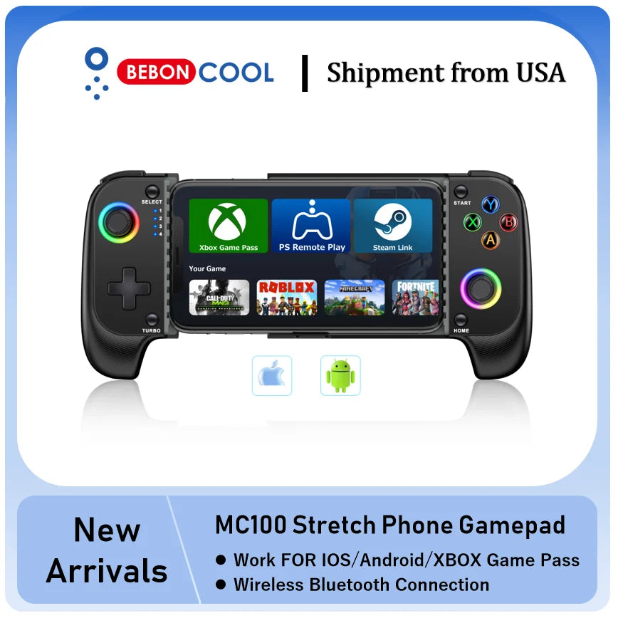 Beboncool MC100 Wireless Bluetooth Telescopic Mobile Gamepad Controller