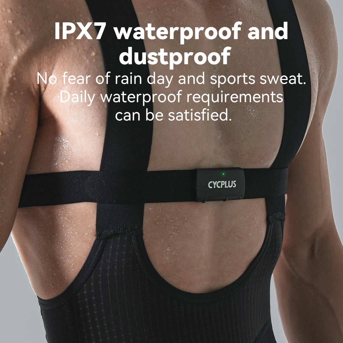 Cycplus H2 Heart Rate Monitor Chest Strap With Long Battery Life