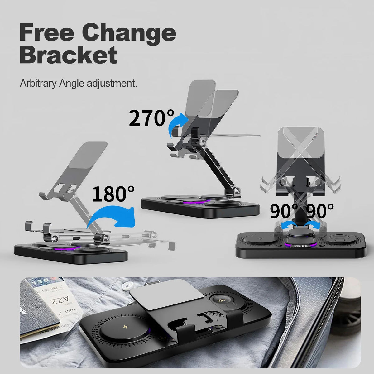 Wireless Charging Station For Phones Smartwatches And Earbuds