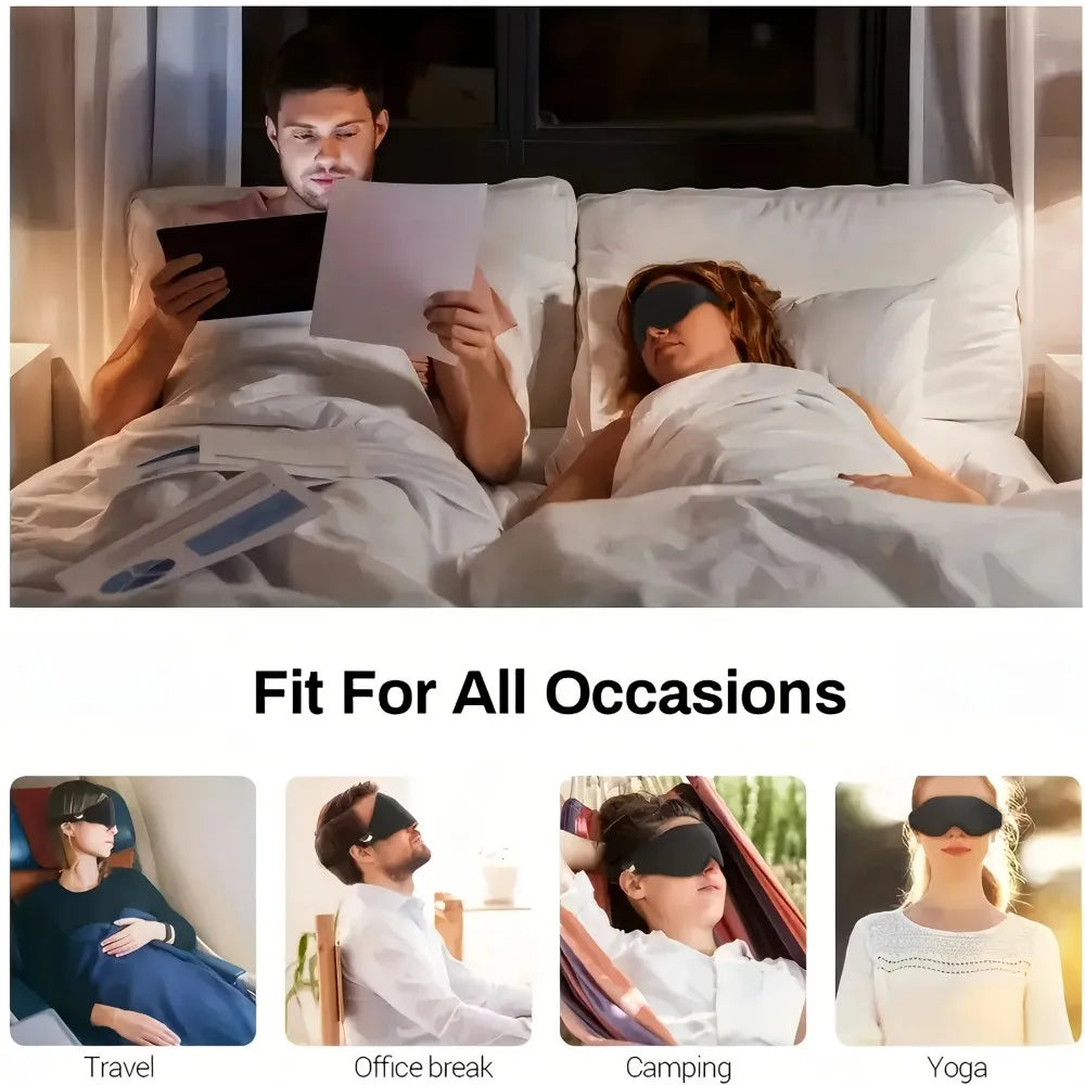 3D Memory Foam Sleep Mask With Breathable Adjustable Straps