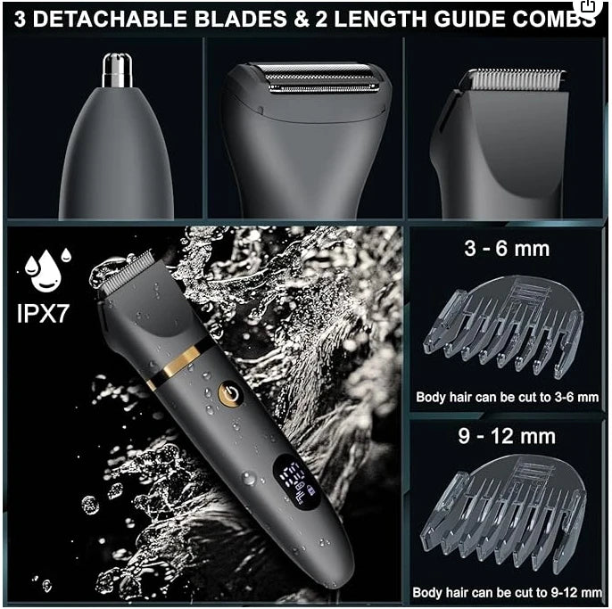 Scttomon 3 In 1 Men's Grooming Kit With LED Display