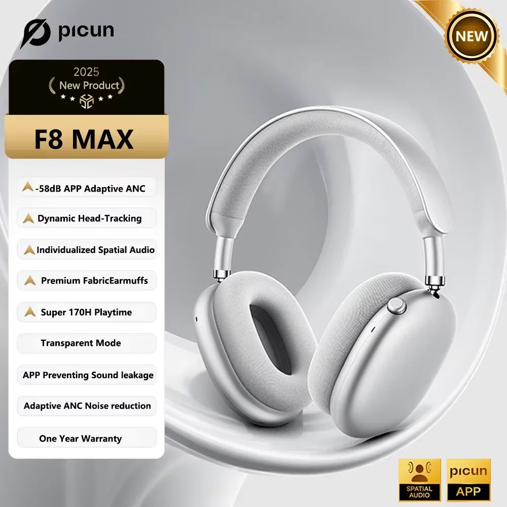 Picun F8 Pro ANC Wireless Headphones Featuring Immersive Audio