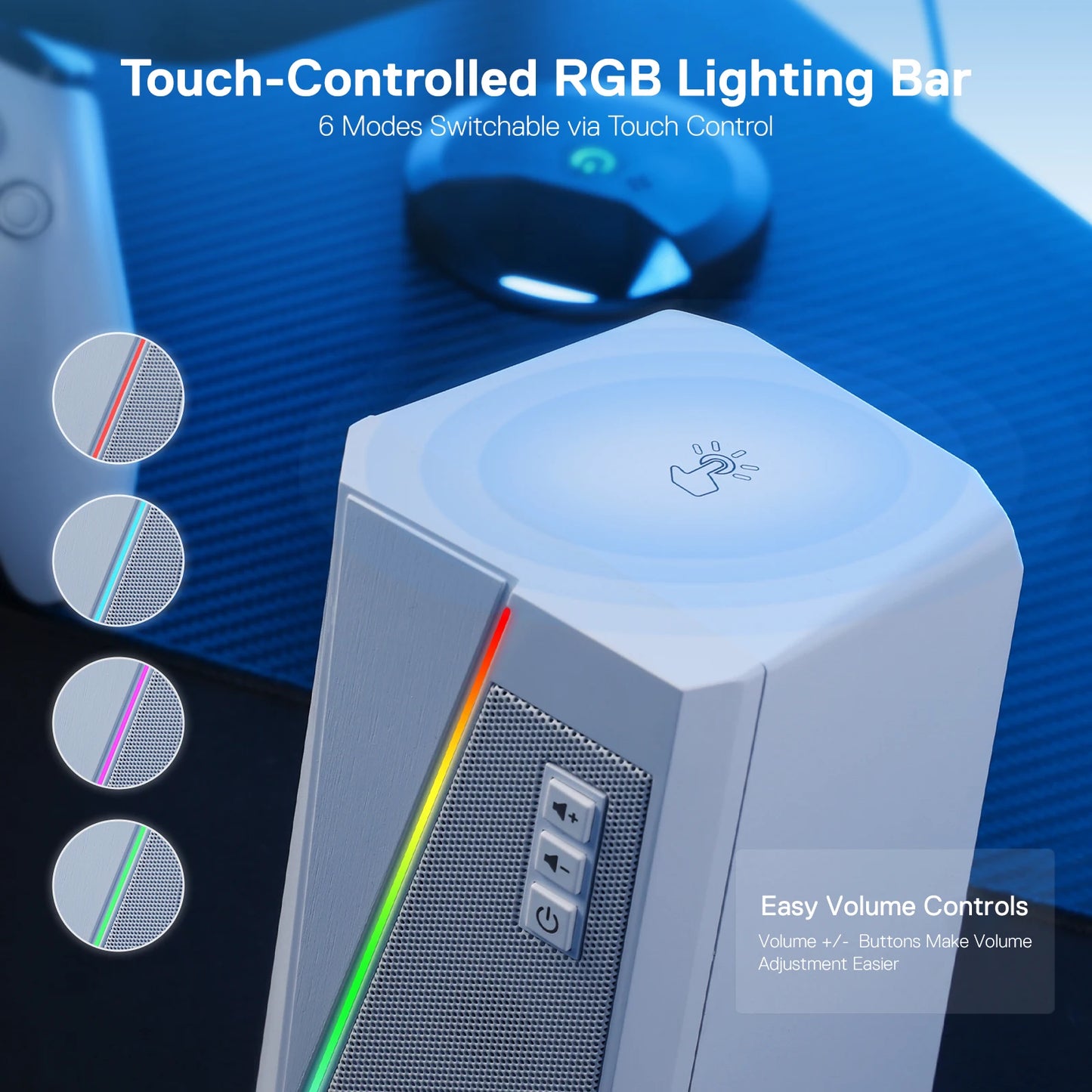 Redragon Gs520 Rgb Usb Audio Desktop Stereo Speakers