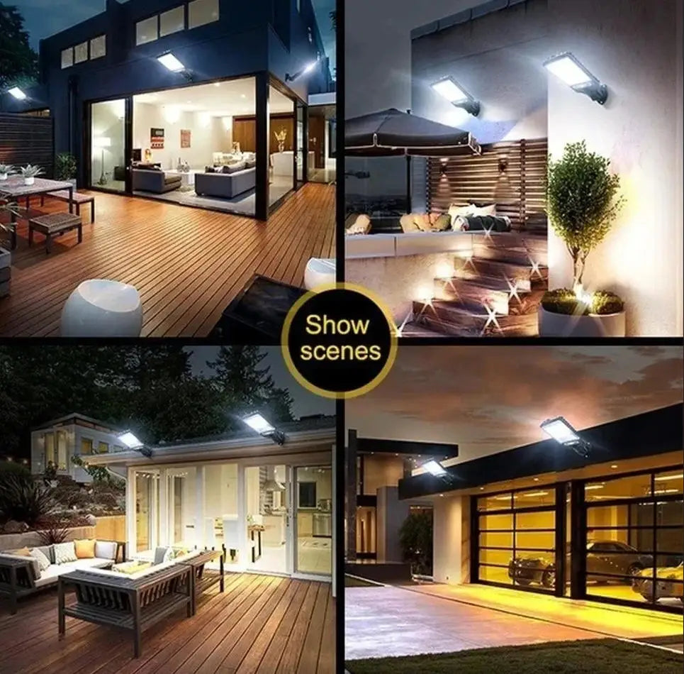 Solar Outdoor LED Motion Sensor Wall Lamp With Remote