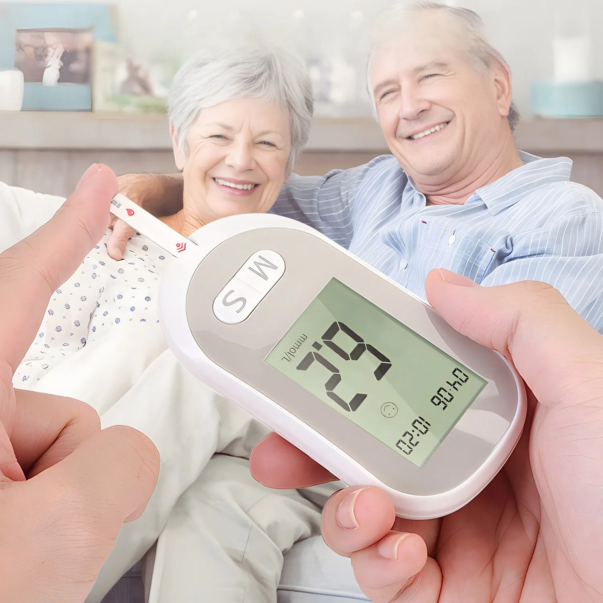 Portable Digital Blood Glucose Meter With Memory And USB Charging