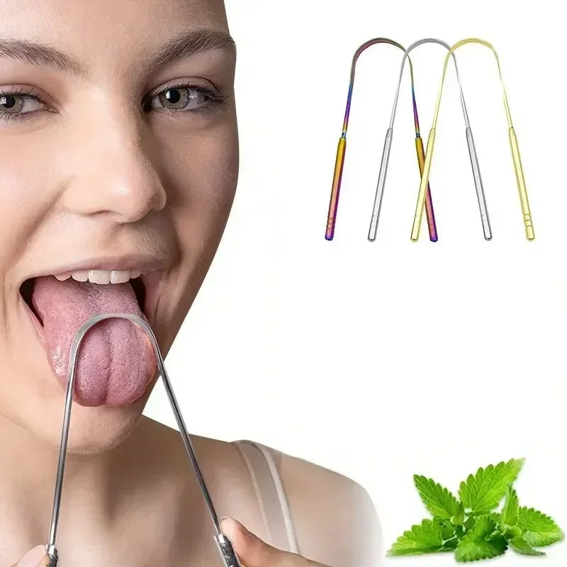 Stainless Steel Tongue Scraper for Fresh Breath and Oral Hygiene