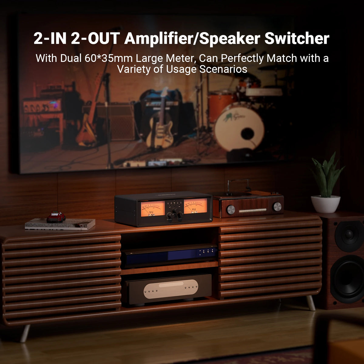 Neohipo Et30 Amplifier Speaker Selector With VU Meter Display