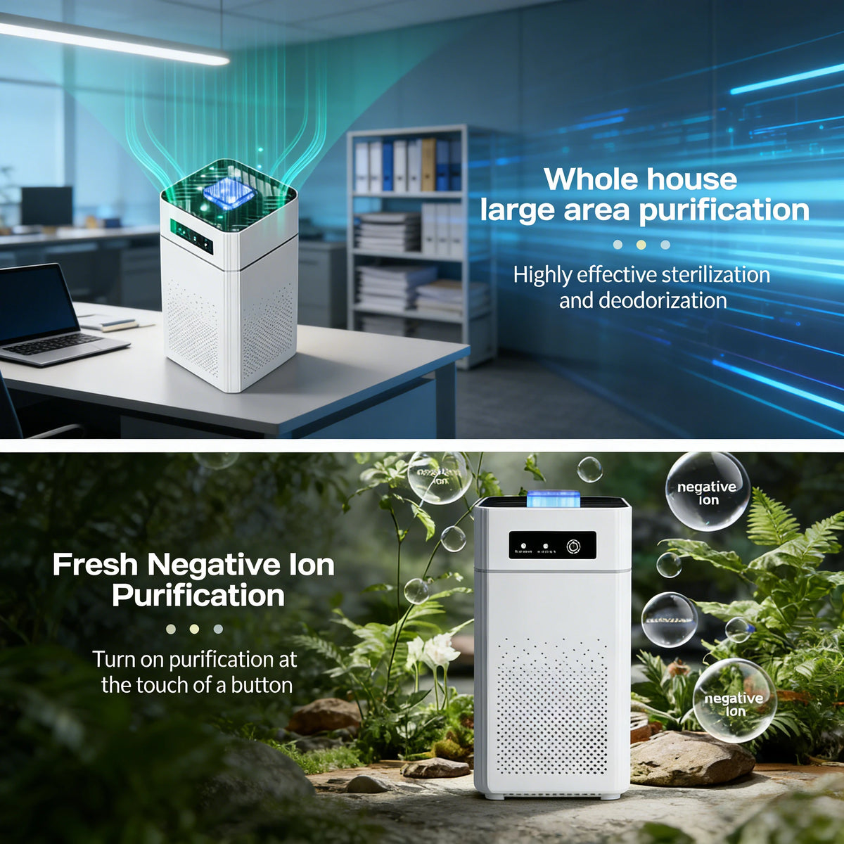 Modern HEPA Air Purifier For Quiet Home Bedroom Use