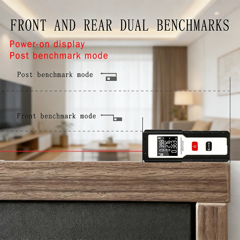 Mini Precision Laser Distance Meter With Backlit Display
