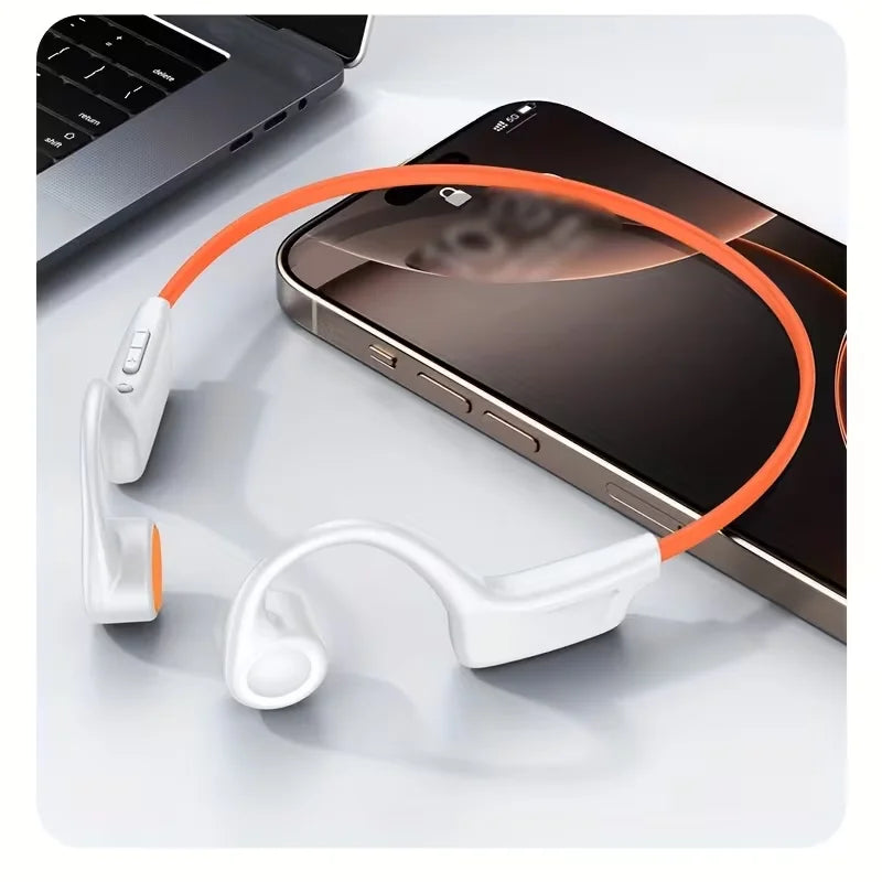 Open Ear Bone Conduction Sports Headphones With Built In Microphone