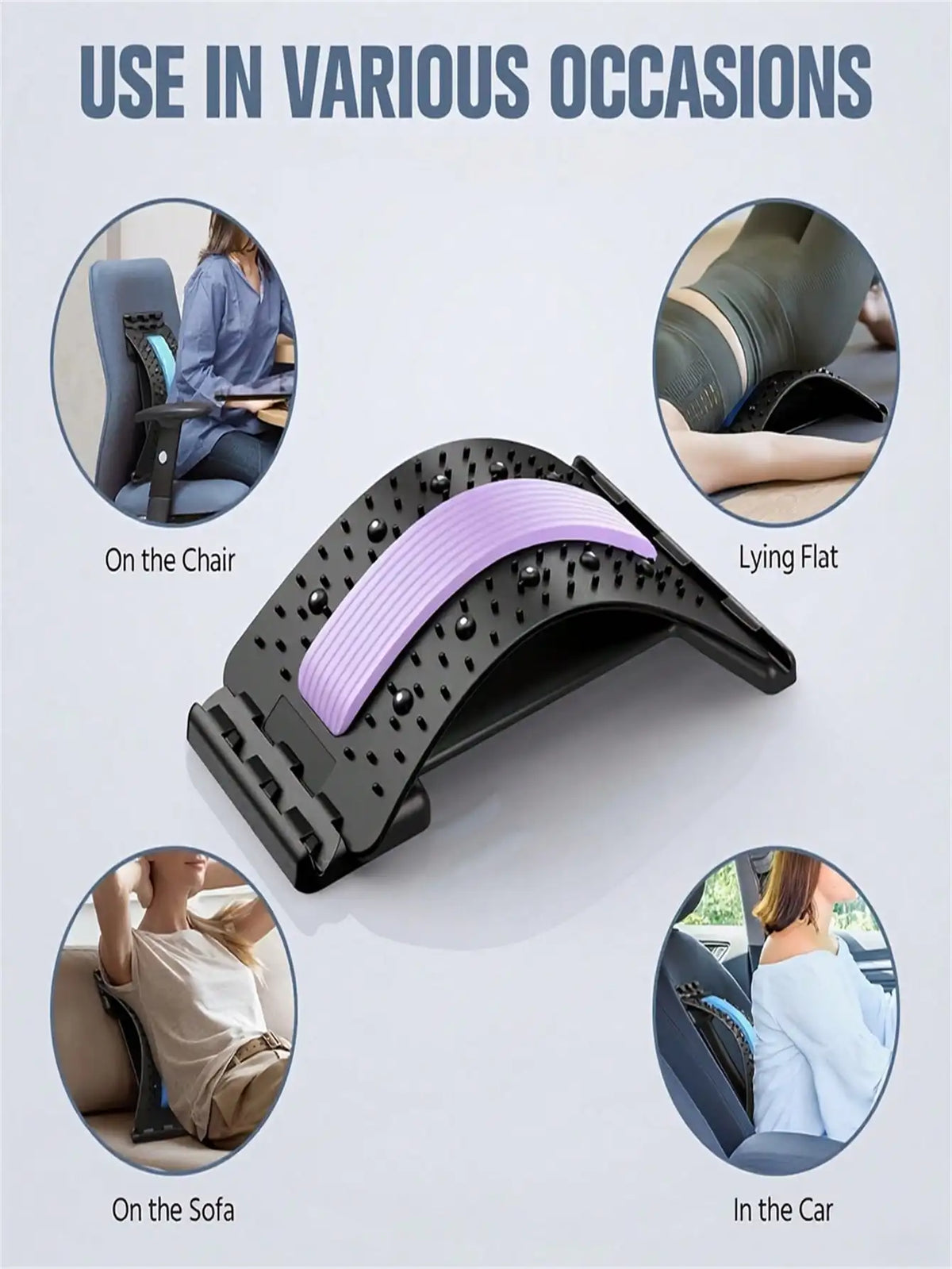 Adjustable Cervical And Waist Back Stretcher Yoga Pilates Support Aid