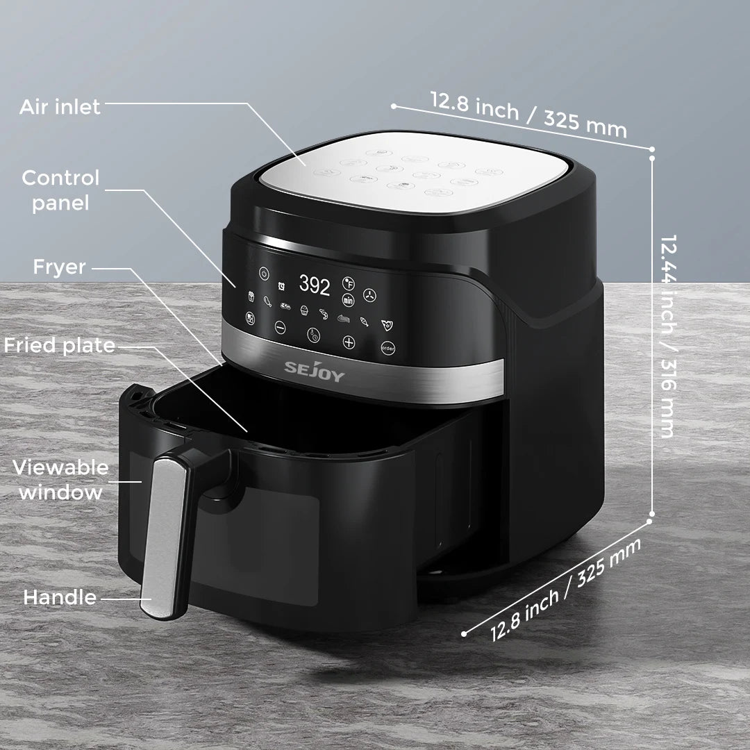 Sejoy Electric Air Fryer Oven For Roasting Baking And Dehydrating