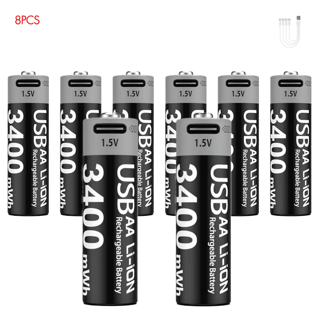 Kuugro Usbc Fast Charging Rechargeable Batteries Kit
