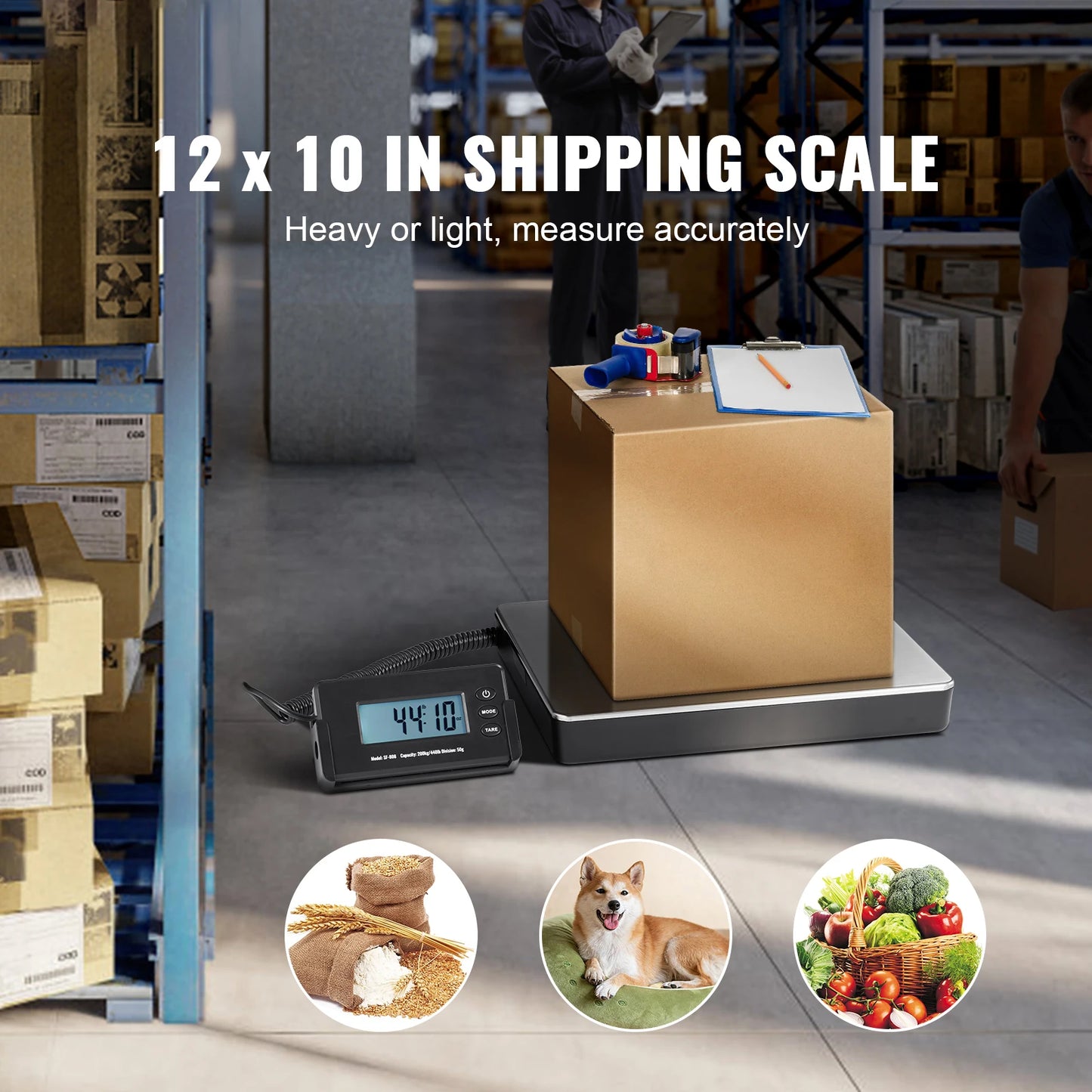SucceBuy Digital Shipping Scale With Tare Function HD LCD Display