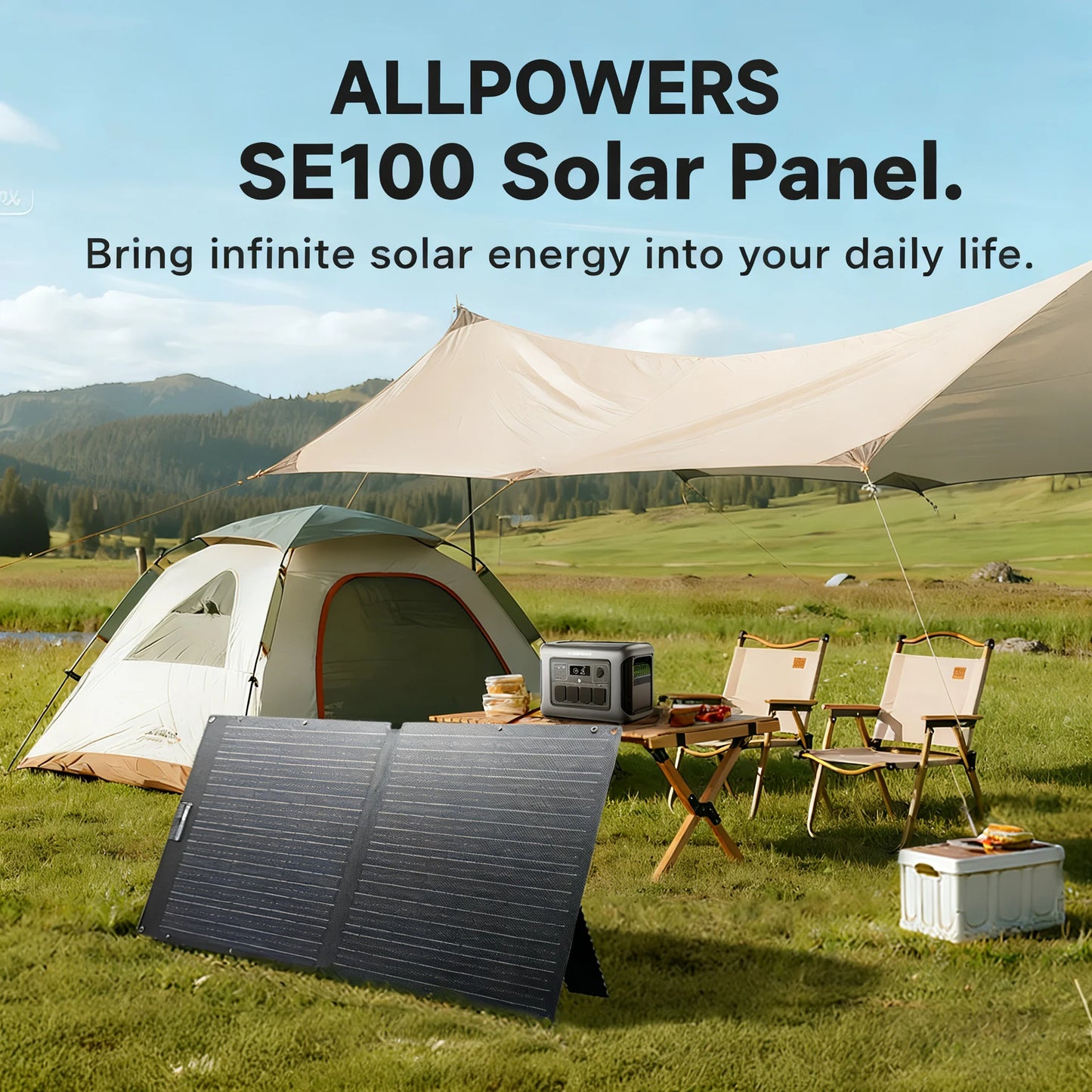 Allpowers Se100 100W Monocrystalline Foldable Solar Panel