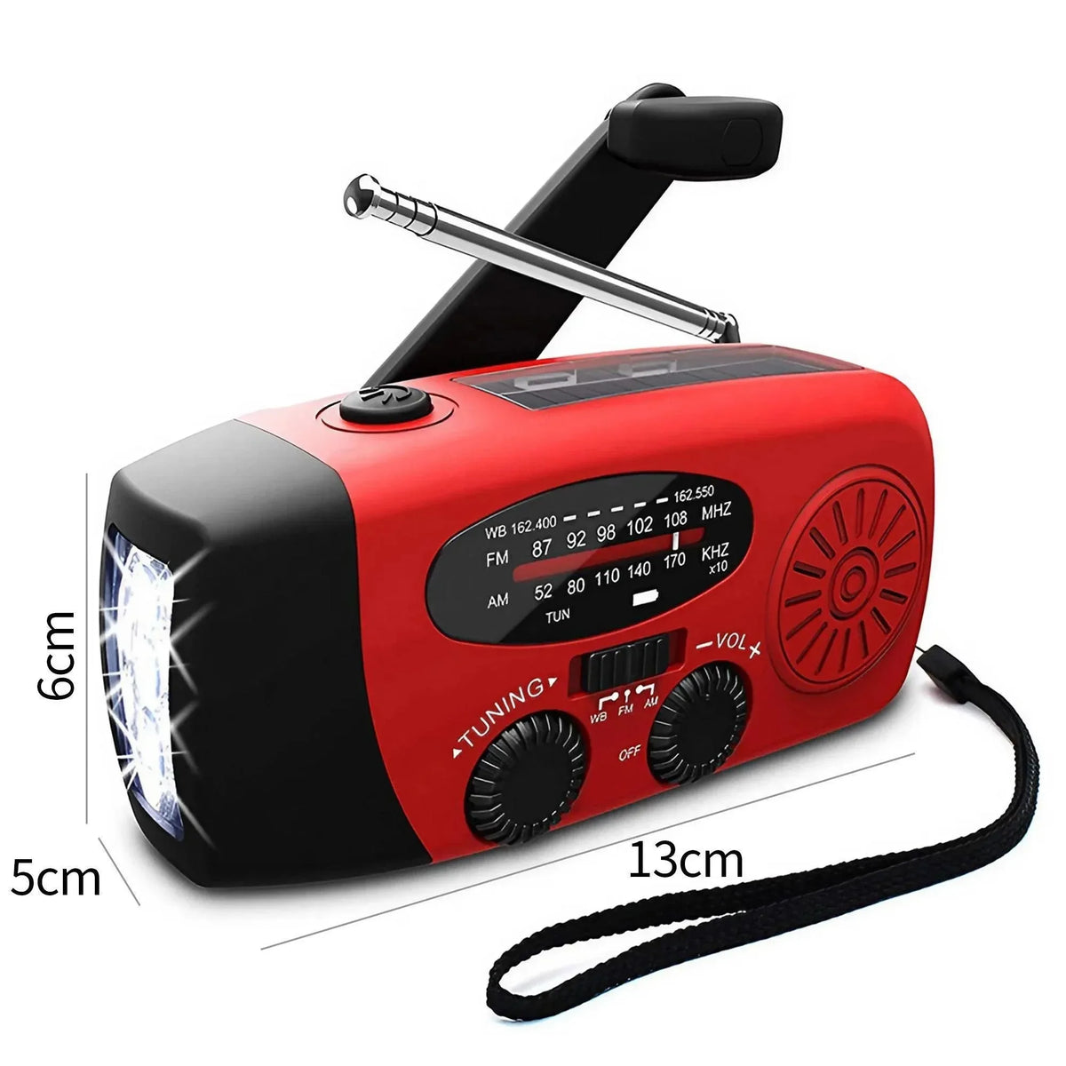 Portable Solar Hand Crank Radio Am Fm Noaa Emergency Gadget