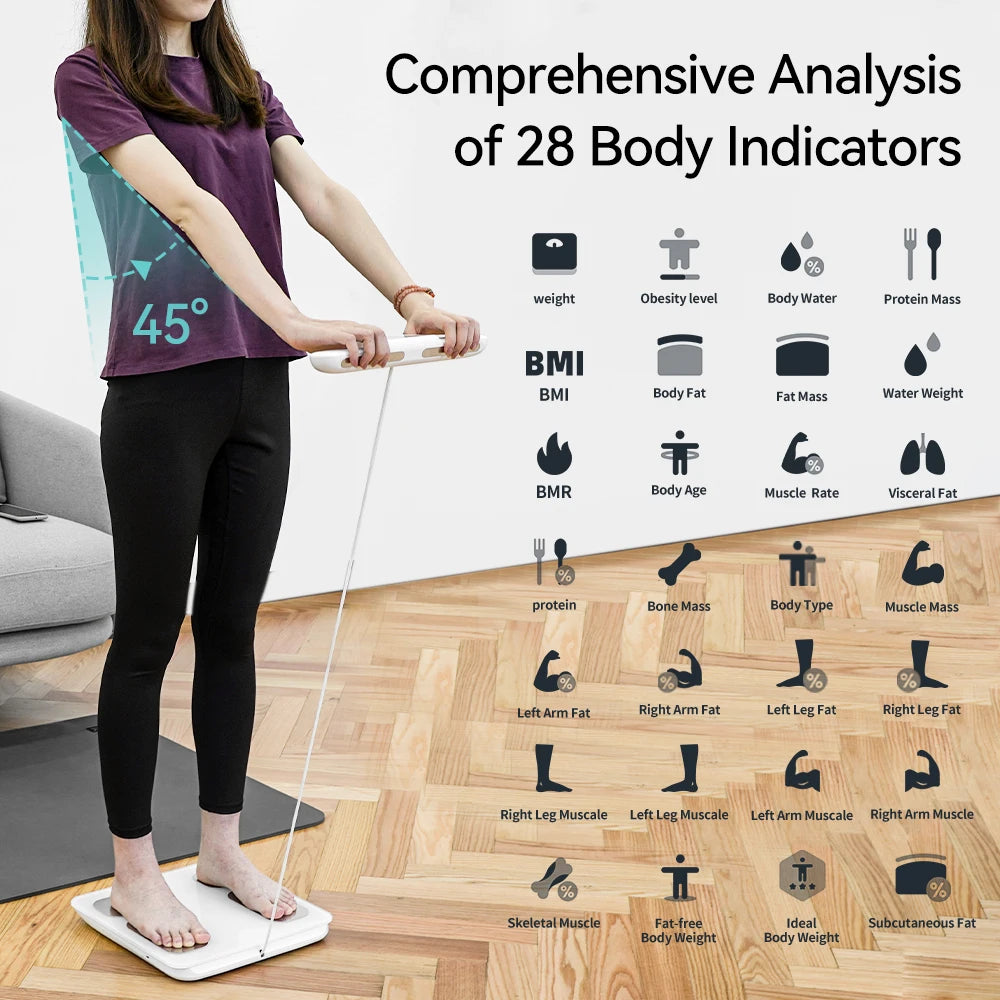 Digital Smart Scale With Eight Electrodes For Body Composition Tracking