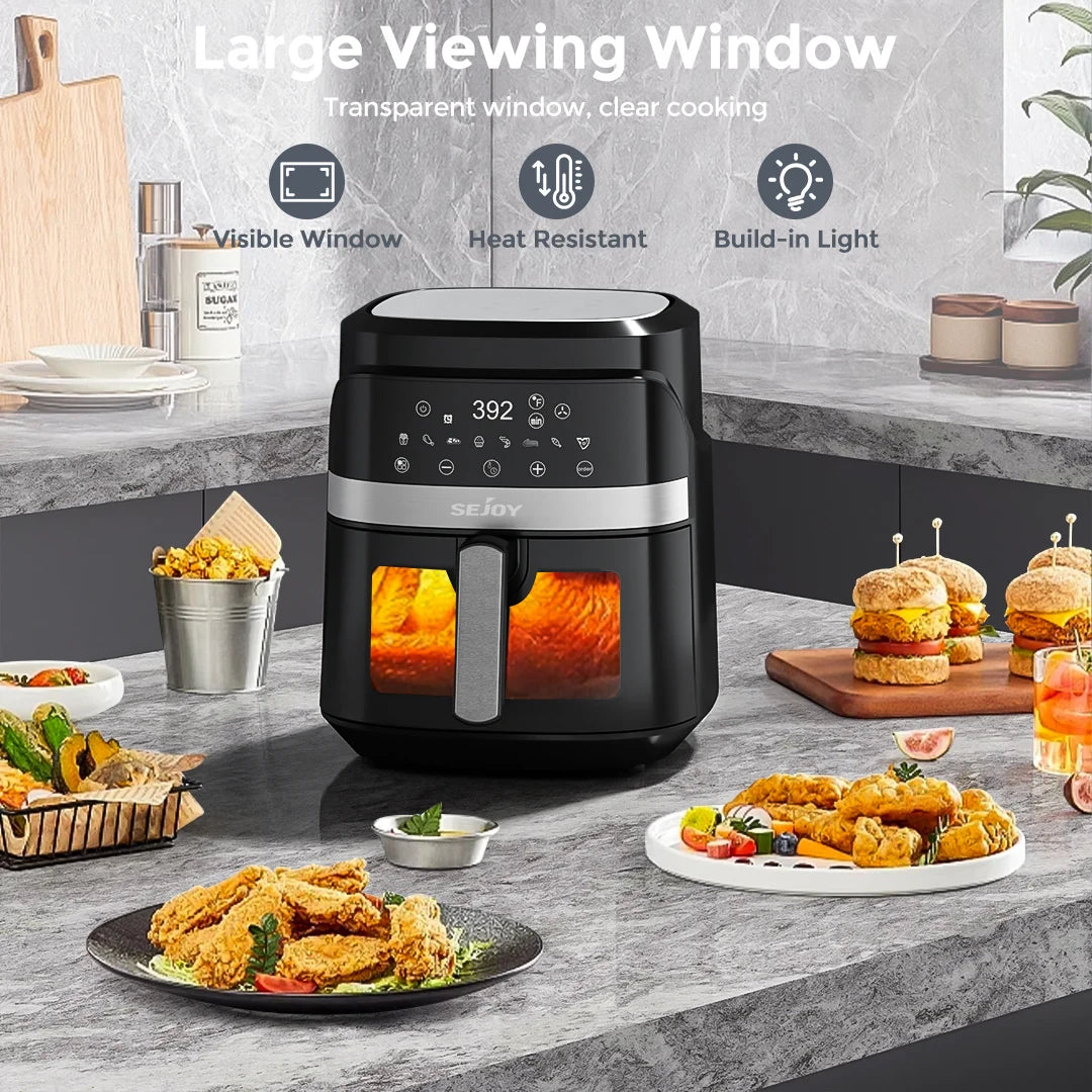 Sejoy Electric Air Fryer Oven For Roasting Baking And Dehydrating